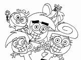 Fairly Oddparents Cosmo Wanda Coloringpagesfortoddlers Nickelodeon sketch template