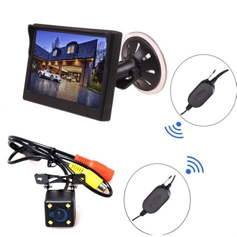 wireless car auto   hd monitor lcd tft backup camera reverse parking kit led night vision