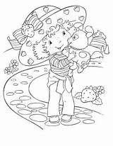 Strawberry Shortcake Coloring Pages Kids Printable Simple sketch template