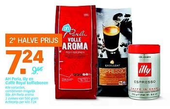 albert heijn promotie ah perla illy en caffe royal koffiebonen illy etenswaren geldig