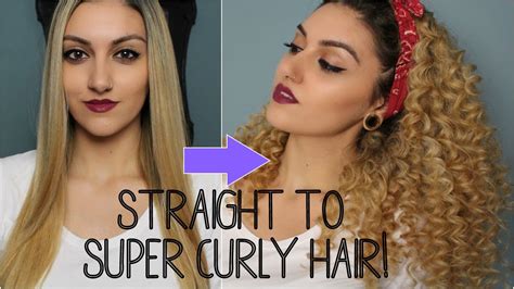 Straight To Super Curly Hair Chopstick Tutorial Youtube