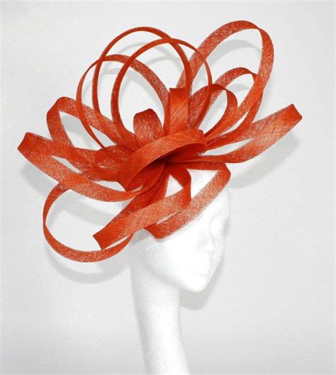 Burnt Orange Fascinator Hat For Weddings Races By Hatsbycressida