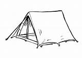 Tent Clipart Coloring Clipartmag sketch template