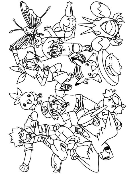 pokemon coloring pages join  favorite pokemon   adventure