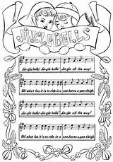 Bells Jingle Music Sheet Coloring Printable Christmas Pages Vintage Kids Pdf Lyrics Thegraphicsfairy Graphicsfairy Graphics Fairy Piano Size Color Clipart sketch template
