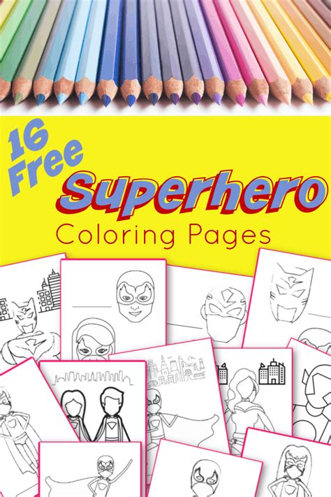 superhero coloring pages organized