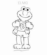 Elmo Coloring Sesame Street Pages Printable sketch template