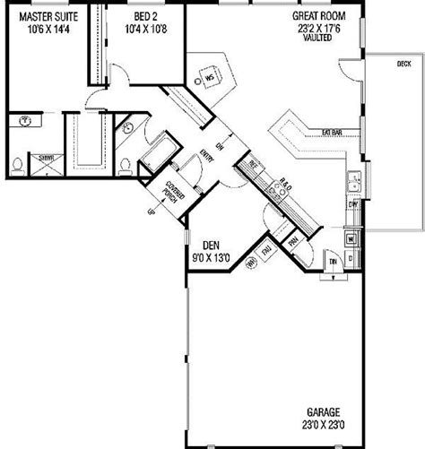 elegant  shaped  bedroom house plans  home plans design