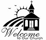 Church Clip Bulletin Clipart Religious Christian Welcome Clipground Library sketch template