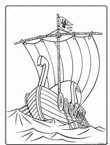 Coloring Viking Ship Designlooter Pages sketch template