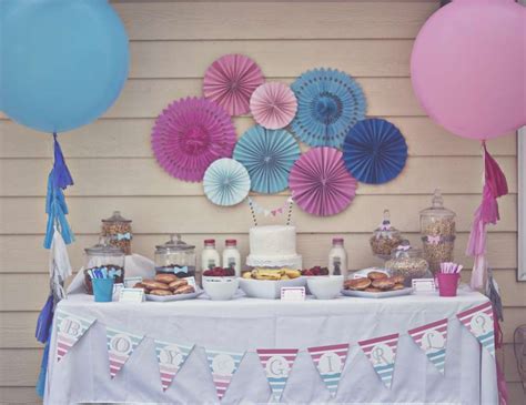 gender reveal party gender reveal pink and blue ombre