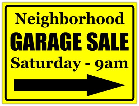 Garage Sale 101 Garage Sale Sign Templates