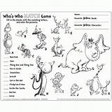 Seuss Dr Coloring Pages Activities Characters Book Printable Sheets Birthday Printables Kids Template Activity Library Who Quotes 1st Grade Hat sketch template