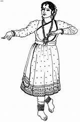 Kathak Dances Jaipur Dress Rajasthan sketch template