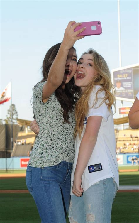 Sabrina Carpenter And Rowan Blanchard Dodgers Game In Los Angeles June