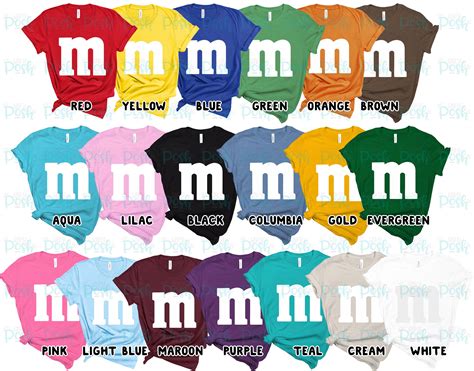 mm adult unisex group costume shirts halloween candy etsy
