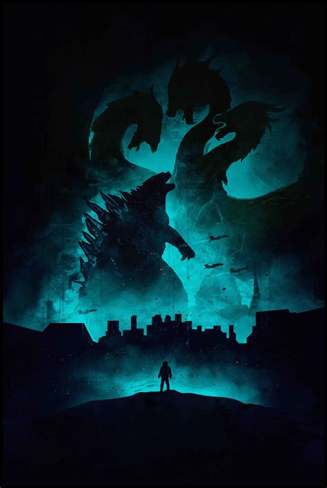 poster  godzilla king   monsters wallpaper hd artist
