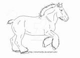 Horse Draft Belgian Deviantart sketch template