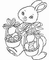 Easter Coloring Pages Bunny Basket Printable Print Colouring Kids Eggs Rabbit Cute Baskets Happy Getdrawings Coloringfolder sketch template