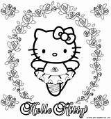 Coloring Sanrio Pages Kitty Hello 2010 sketch template