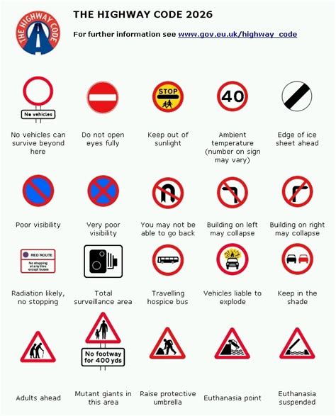 highway code signs entertainment