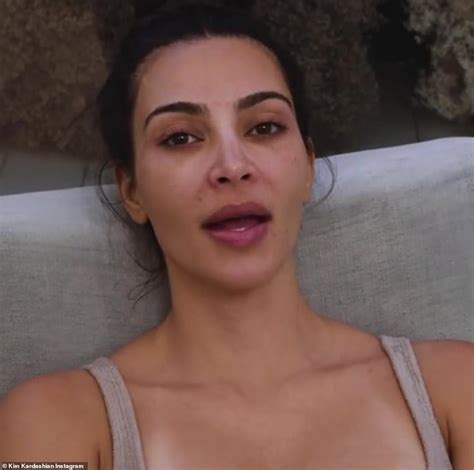 kim kardashian unveils her makeup free complexion while scrubbing off