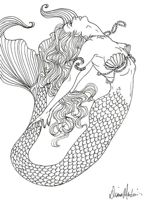 gorgeous uncolored mermaid tattoo design tattooimagesbiz