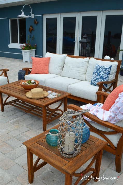 restore outdoor teak furniture tutorial hobungalow