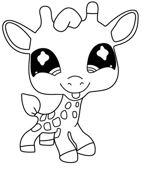 chibi giraffe coloring page  printable coloring pages  kids
