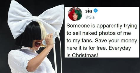 Sia Releases Nudes Of Herself To Shut Down Someone Who Was