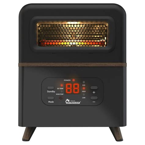 dr infrared heater dr   dual heating hybrid ptc infrared space heater walmartcom