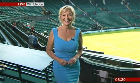 Carol Kirkwood Dresses For The Heatwave In Sexy Busty Blue