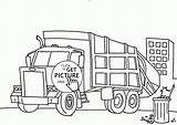 Truck Garbage Coloring Pages Kids Transportation Wuppsy Simple Printables sketch template