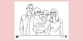 family coloring sheets teacher