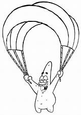 Parachute Coloring Pages sketch template