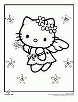 Kitty Hello Coloring Angel Pages Printable Kids Gif Christmas Sheets Valentine Print Girls Digi Choose Board Cat sketch template