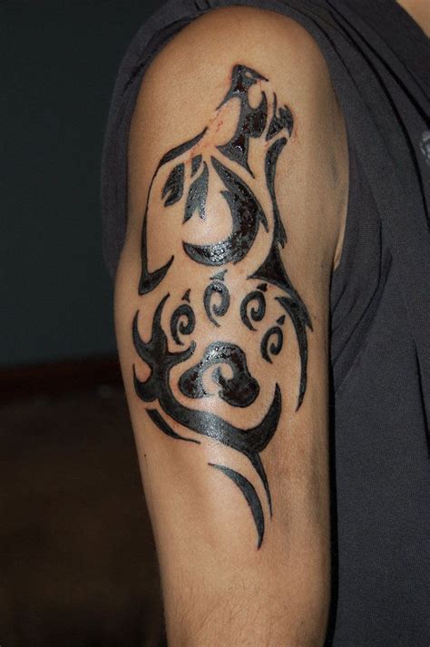 Cherokee Indian Symbol Tattoo On Biceps Tribal Wolf Tattoo