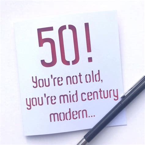 50 Card 50th Card Card For 50th Birthday 50th Birthday Etsy