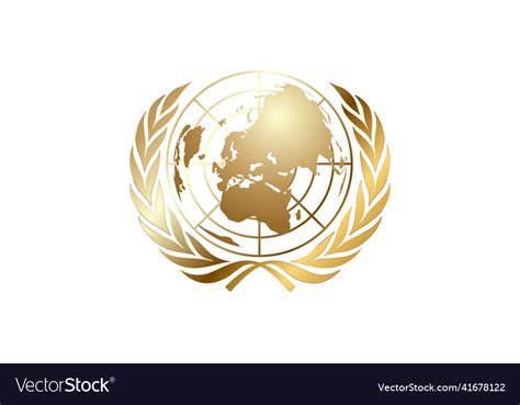 gold united nations design template design vector image