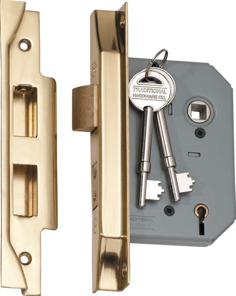 rebated  lever mortice lock backset mm polished brass tradco