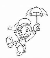 Cricket Jiminy Coloring Pages Pinocchio Silhouette Disney Character Coloringpagesfortoddlers sketch template