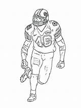 Coloring Football Pages Player Players Printable Florida Nfl Gators Drawing Running Line Back Gator American Color Pencil Drawings Boys Template sketch template