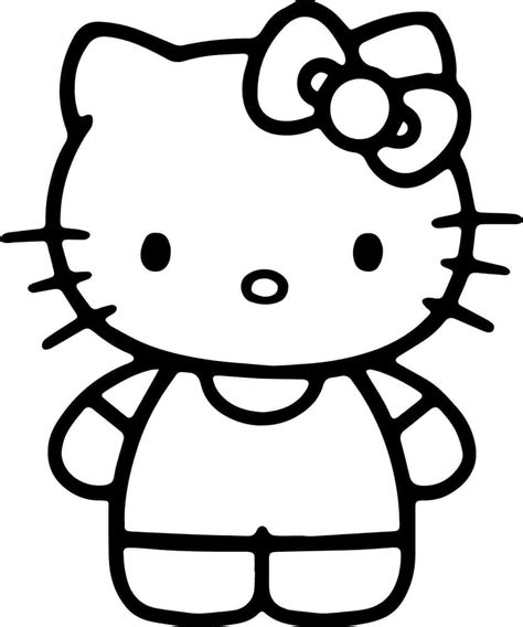 kitty  toddler coloring page  print  color