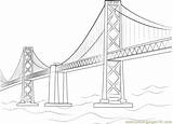 Bridge Coloring Bay Oakland Pages Bridges Gate Golden Sheets Color Kids Printable Francisco San Drawing Drawings Coloringpages101 Print Visit 75kb sketch template