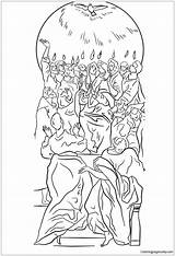 Holy Spirit Came Disciples Coloring Pages Pentecost Color Online sketch template