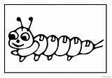 Caterpillar Coloring Pages Butterfly Cute Kids sketch template