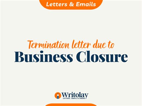 business closure termination letter template writolay