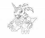 Gabumon Coloring Pages Digimon Another sketch template