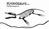 Dinosaur Coloring Kronosaurus Pliosaur Skeleton Prehistoric Cretaceous Evolving sketch template