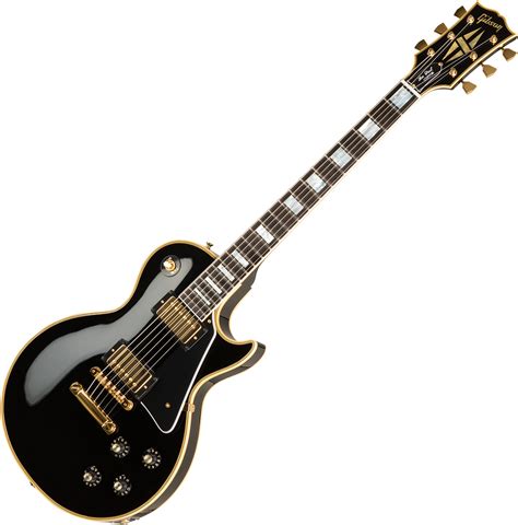 gibson custom shop  les paul custom reissue ebony solid body electric guitar black